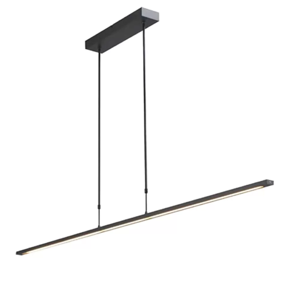 Hanglampen | Woonkamerlampen>Straluma Hanglamp balk zwart 160cm direct led