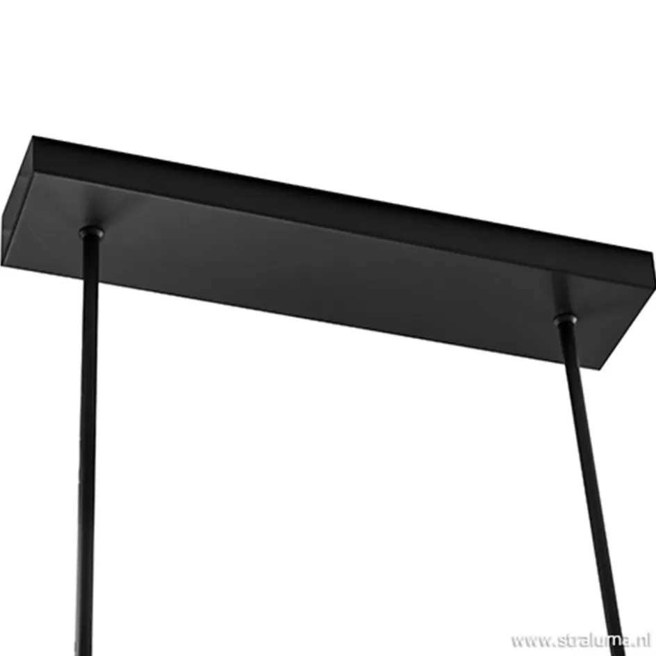 Hanglampen | Eettafellampen>Straluma Hanglamp balk zwart 160cm up+down dtw