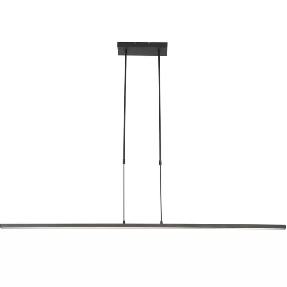 Hanglampen | Eettafellampen>Straluma Hanglamp Bande zwart 155cm 2xdim cct