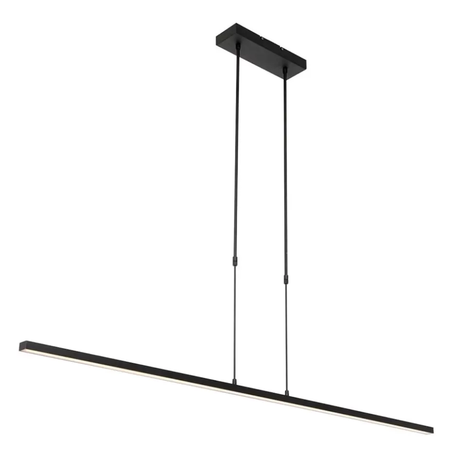 Hanglampen | Eettafellampen>Straluma Hanglamp Bande zwart 155cm 2xdim cct