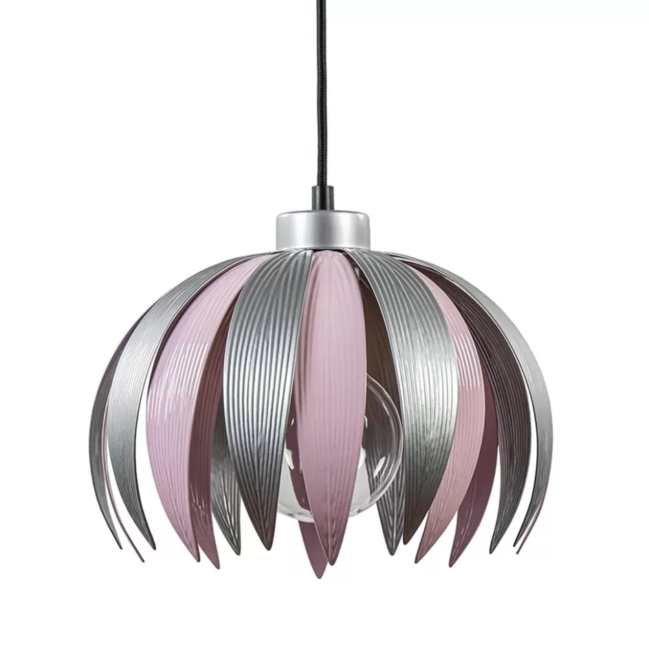 Kinderkamerverlichting | Hanglampen>Straluma Hanglamp bloem kinderkamer grijs/roze