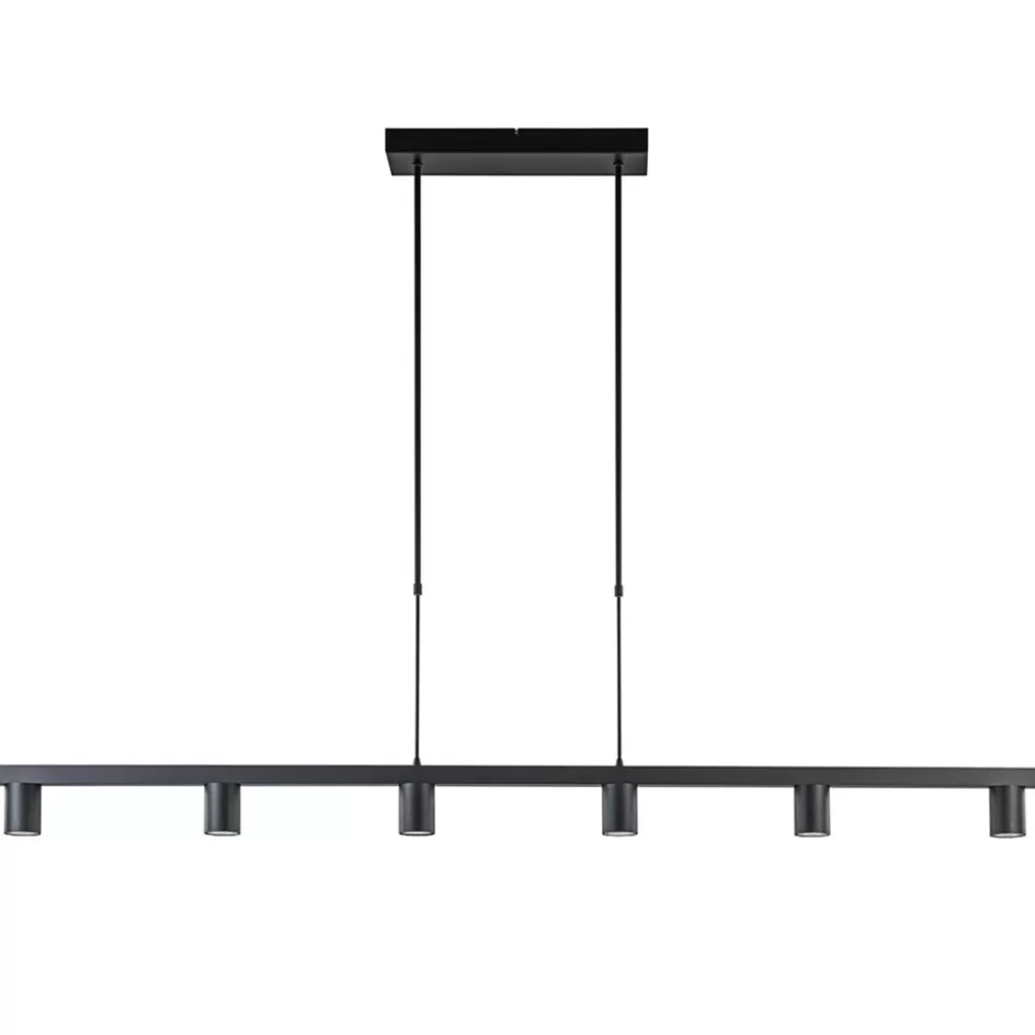 Eettafellampen | Keukenverlichting>Straluma Hanglamp Bounce 6L 160cm zwart