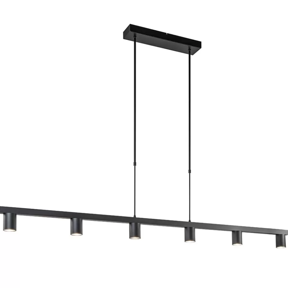 Eettafellampen | Keukenverlichting>Straluma Hanglamp Bounce 6L 160cm zwart