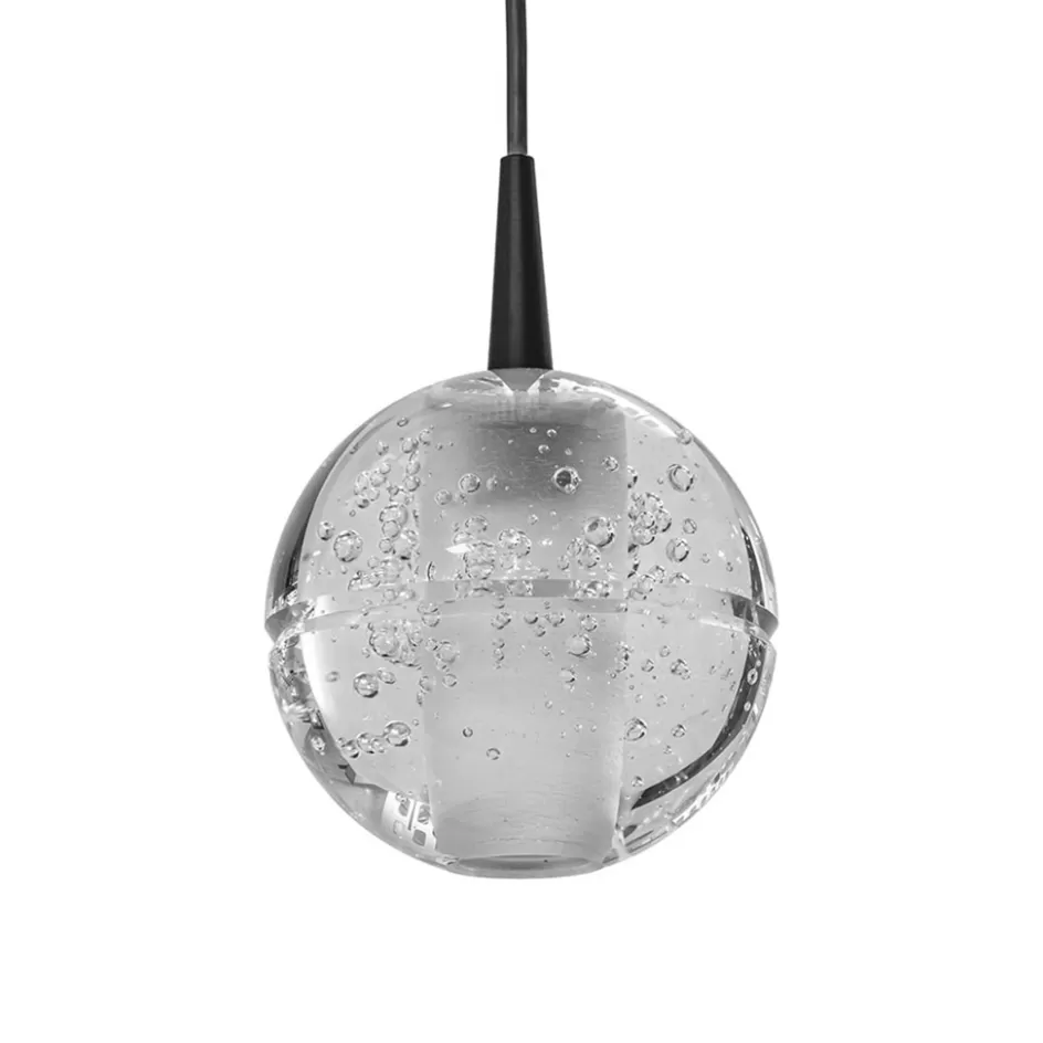 Hanglampen | LED Hanglampen>Straluma Hanglamp Bubbles 1L zwart/helder dtw