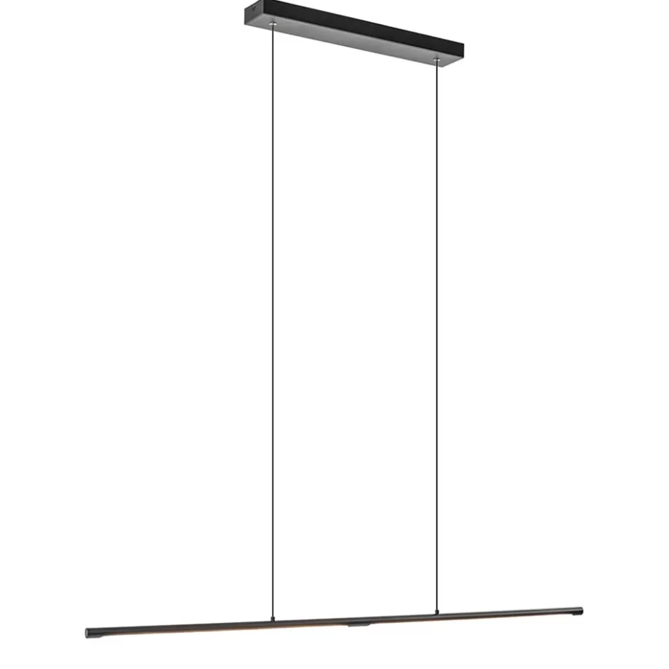 Hanglampen | Eettafellampen>Straluma Hanglamp buis 110cm zwart 3-step dim