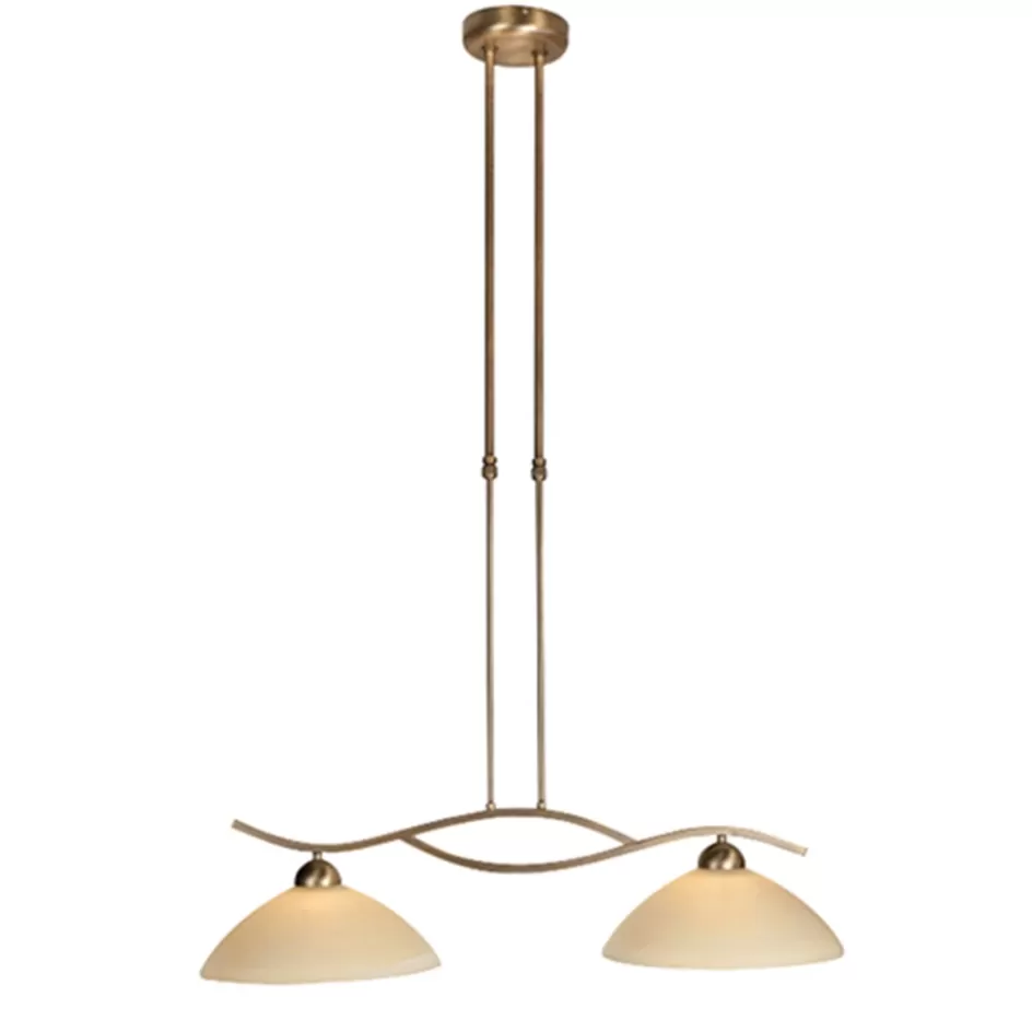 Eettafellampen | Woonkamerlampen>Straluma Hanglamp Capri brons/Glas