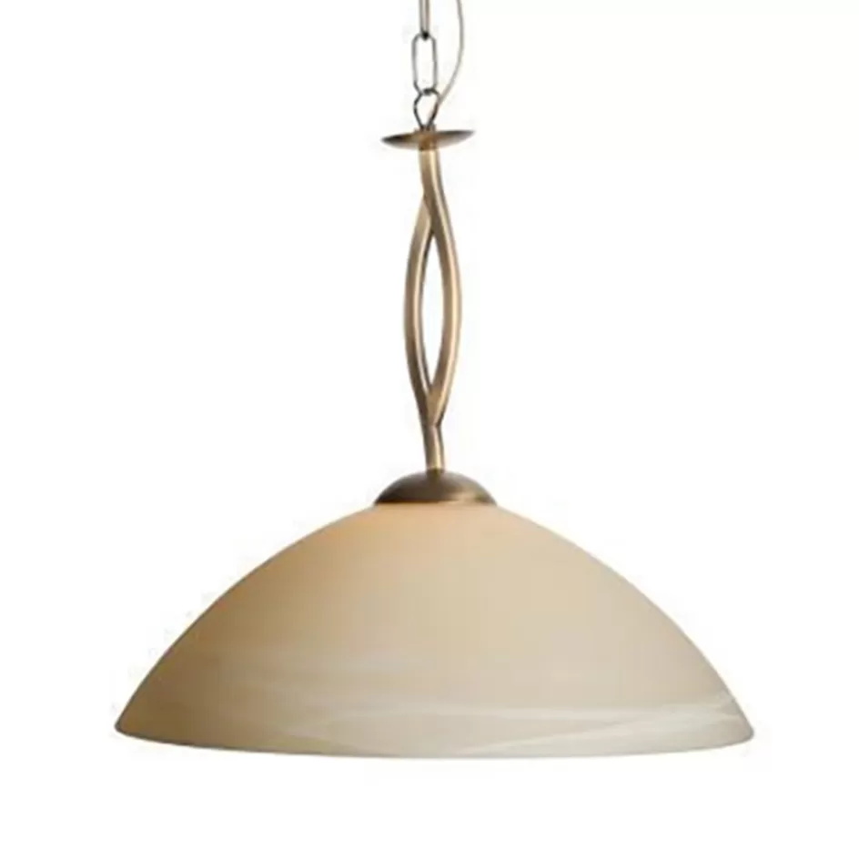 Eettafellampen | Woonkamerlampen>Straluma Hanglamp Capri brons/Glas