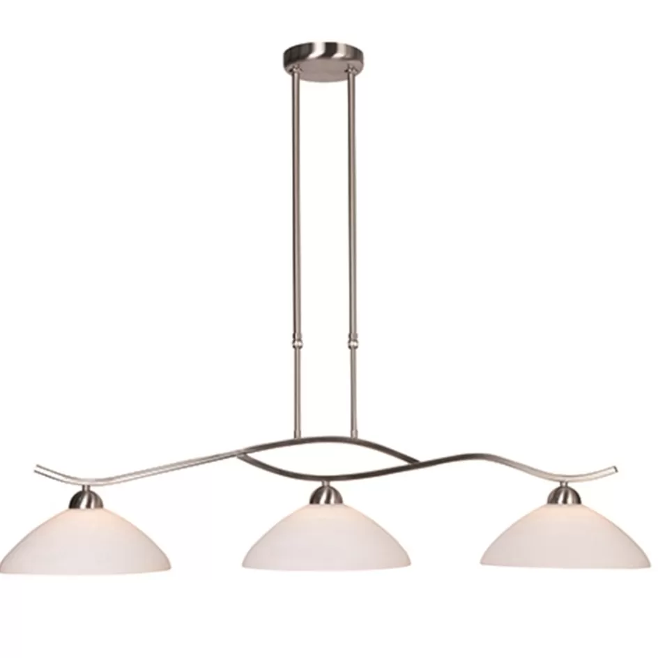 Eettafellampen | Keukenverlichting>Straluma Hanglamp Capri staal glas eettafel