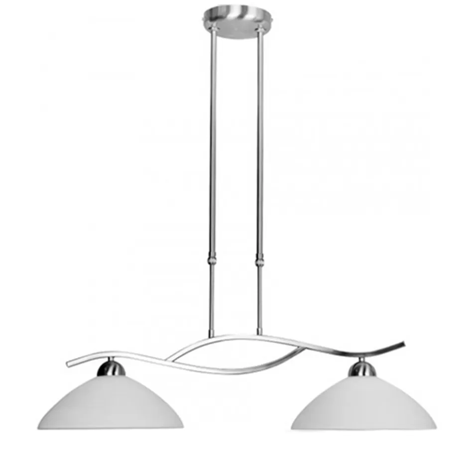 Eettafellampen | Woonkamerlampen>Straluma Hanglamp Capri staal/glas eettafel