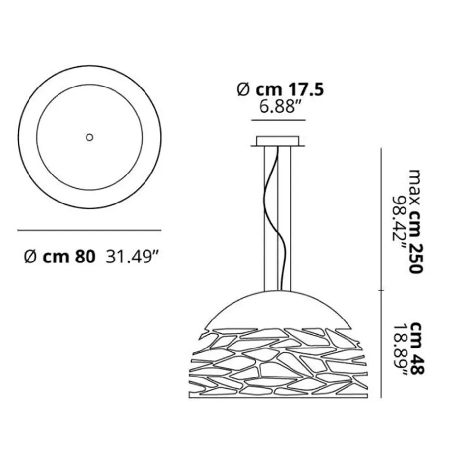 Eettafellampen | Videverlichting>Straluma Hanglamp champagne 80 cm