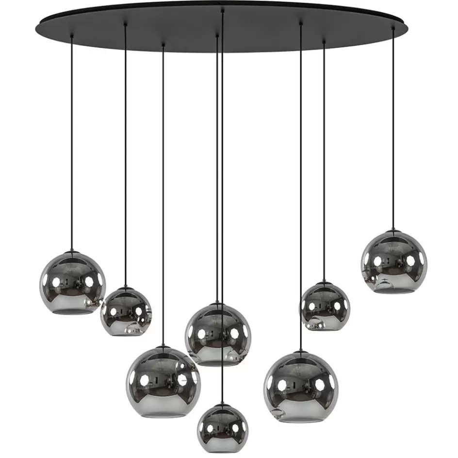 Eettafellampen | Keukenverlichting>Straluma Hanglamp Fantasy Globe 8L zwart+smoke