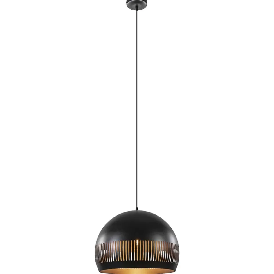 Eettafellampen | Eetkamerverlichting>Straluma Hanglamp Globo 50cm zwart/goud