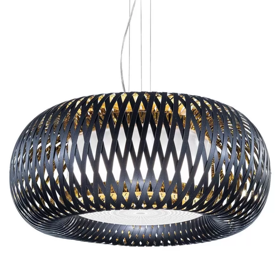 Eettafellampen | Slaapkamerlampen>Straluma Hanglamp Kalatos zwart/goud 63cm