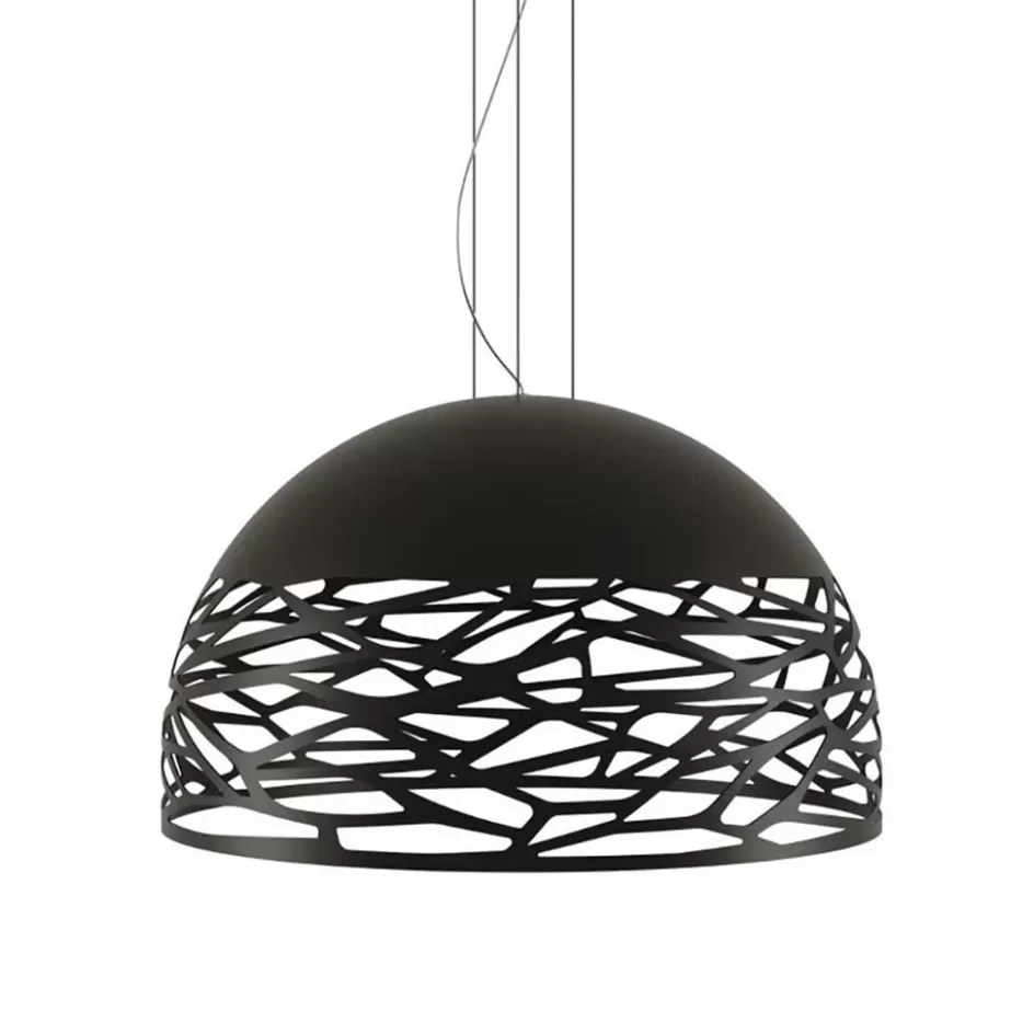 Eettafellampen | Woonkamerlampen>Straluma Hanglamp Kelly Dome 80cm zwart