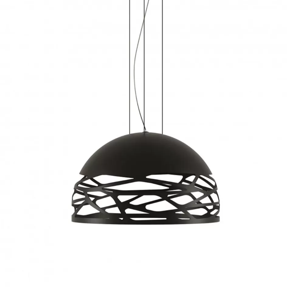 Eettafellampen | Woonkamerlampen>Straluma Hanglamp Kelly Dome zwart 50cm