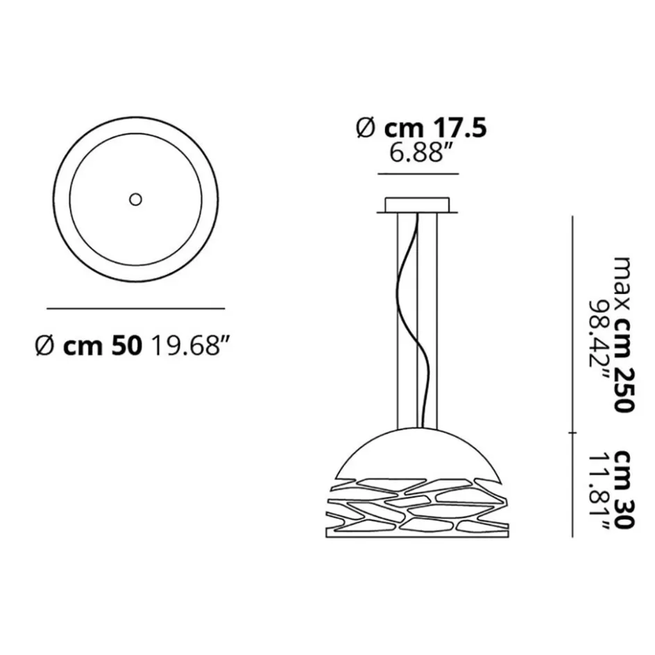 Eettafellampen | Woonkamerlampen>Straluma Hanglamp Kelly Dome zwart 50cm