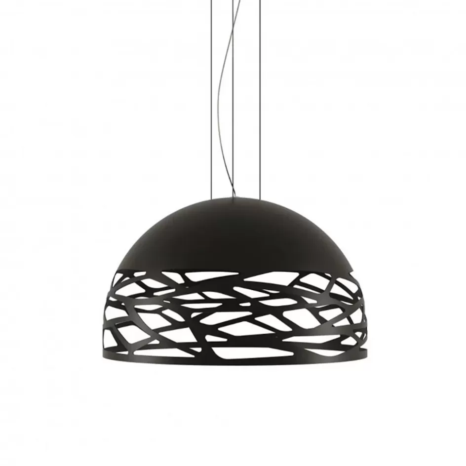 Eettafellampen | Woonkamerlampen>Straluma Hanglamp Kelly Dome zwart 60cm