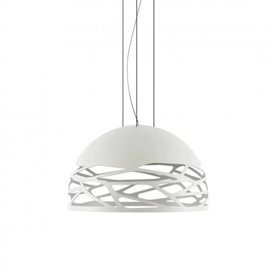 Eettafellampen | Woonkamerlampen>Straluma Hanglamp Kelly koepel 50cm wit