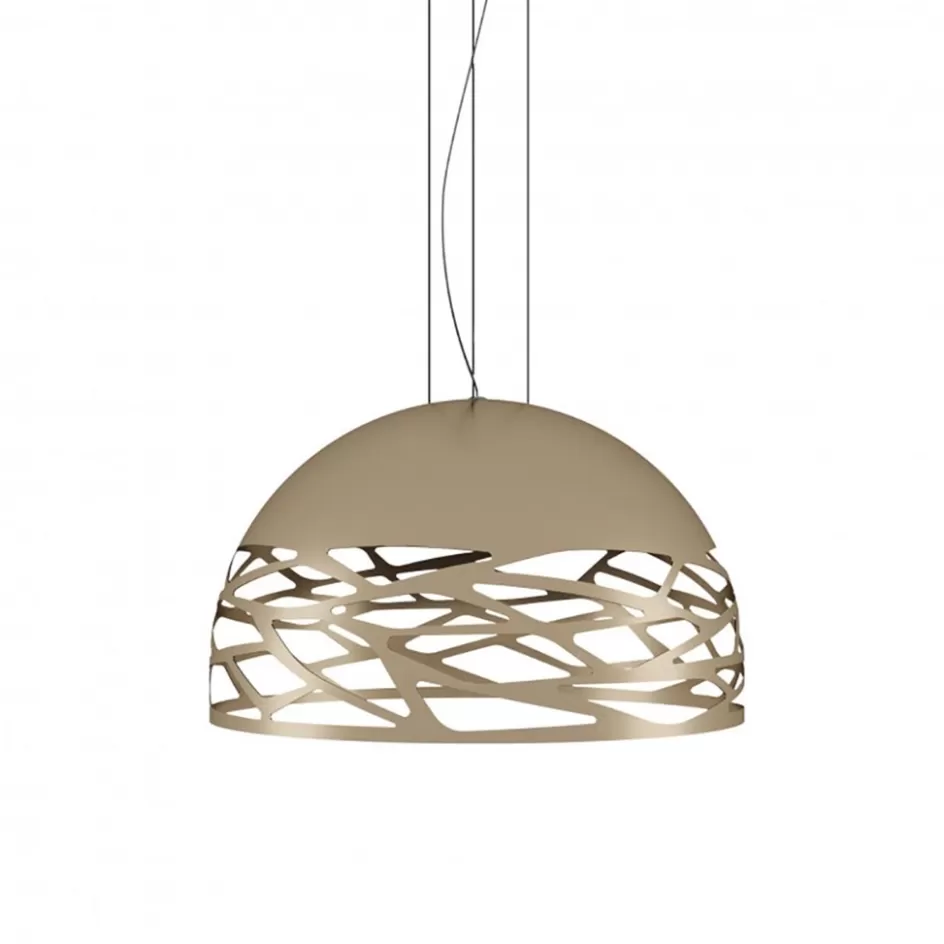 Eettafellampen | Keukenverlichting>Straluma Hanglamp Kelly koepel 60cm champagne