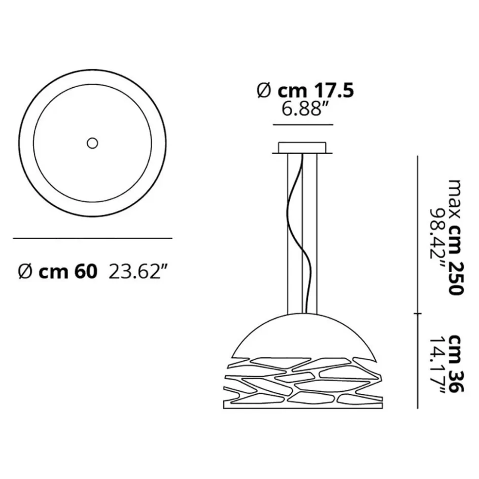 Videverlichting | Woonkamerlampen>Straluma Hanglamp Kelly koepel 60cm wit