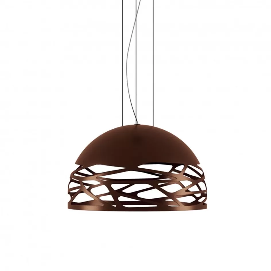 Eettafellampen | Woonkamerlampen>Straluma Hanglamp Kelly koepel brons 50cm