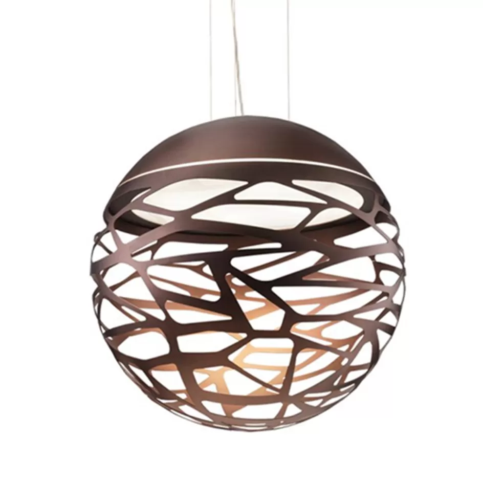 Eettafellampen | Videverlichting>Straluma Hanglamp Kelly Sphere brons 40cm