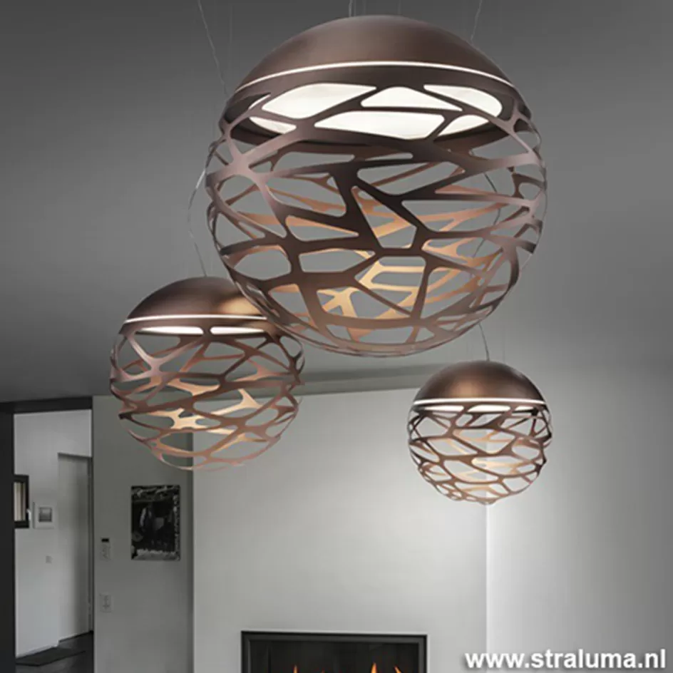 Eettafellampen | Videverlichting>Straluma Hanglamp Kelly Sphere brons 40cm