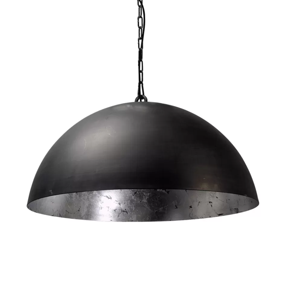 Eettafellampen | Woonkamerlampen>Straluma Hanglamp koepel 60cm gunmetal/silverleaf