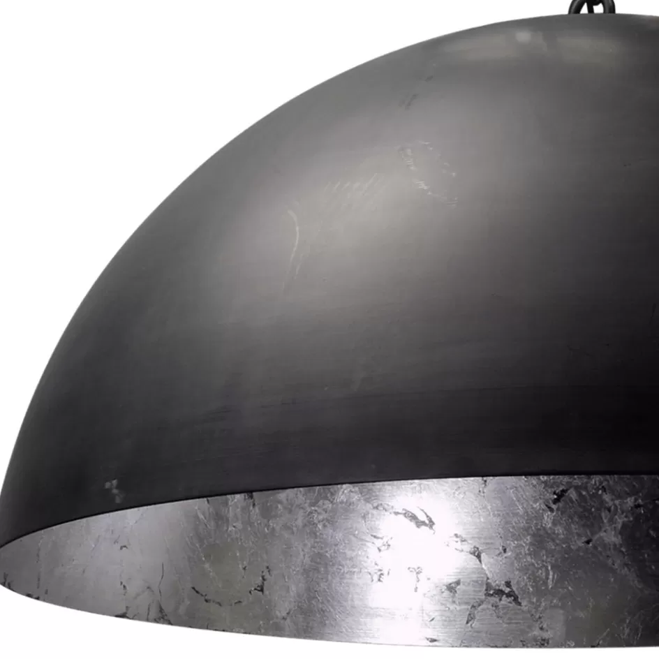 Eettafellampen | Woonkamerlampen>Straluma Hanglamp koepel 60cm gunmetal/silverleaf