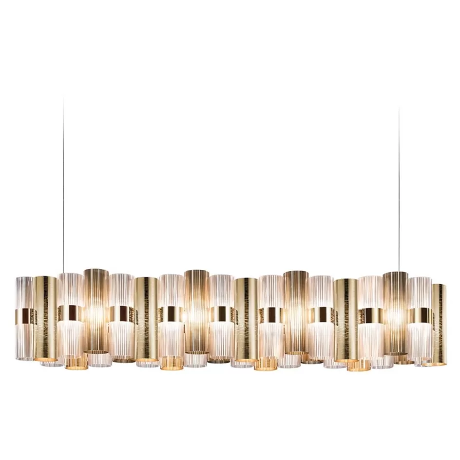 Hanglampen | Eettafellampen>Straluma Hanglamp La Lollo linear 140 goud