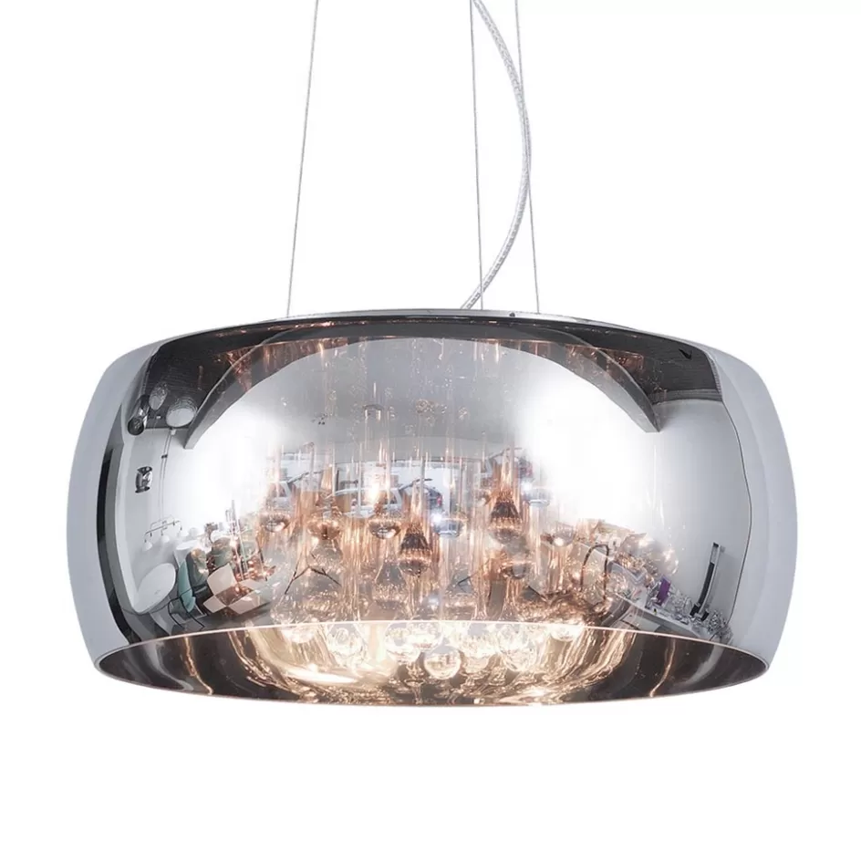 Eettafellampen | Pearl>Straluma Hanglamp Pearl Raindrops smokey glas