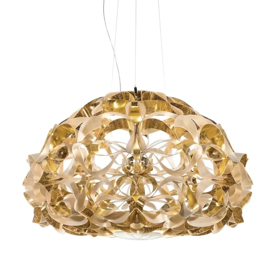 Eettafellampen | Kantoorverlichting>Straluma Hanglamp Quantica 74cm gold/white