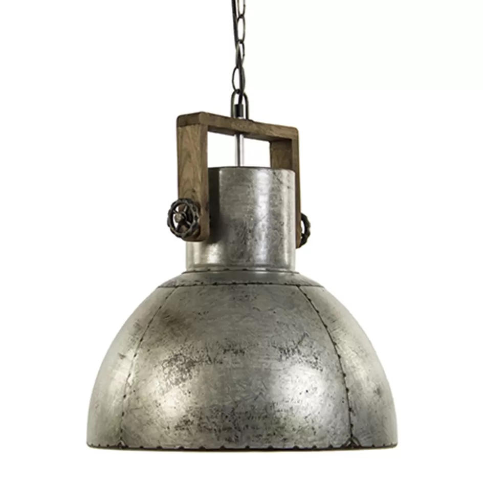 Light and Living | Woonkamerlampen>Straluma Hanglamp Shelly industrieel zink/hout