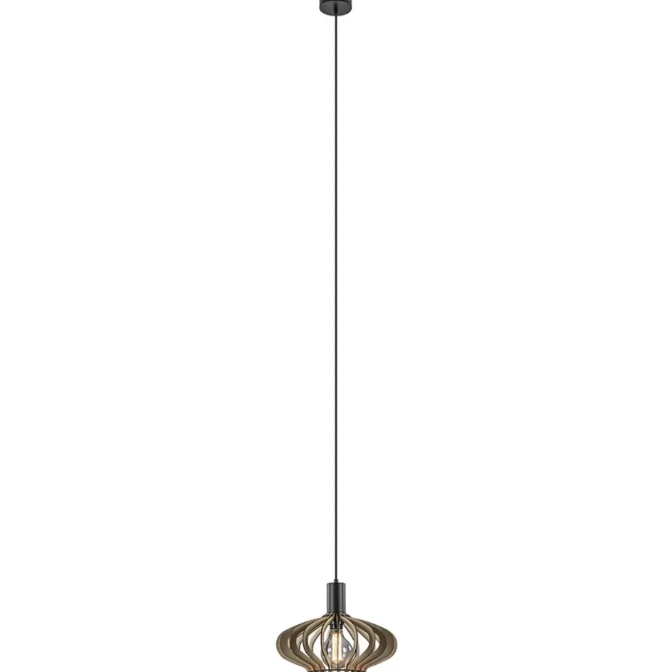 Keukenverlichting | Eetkamerverlichting>Straluma Hanglamp Ufo naturel hout 35cm