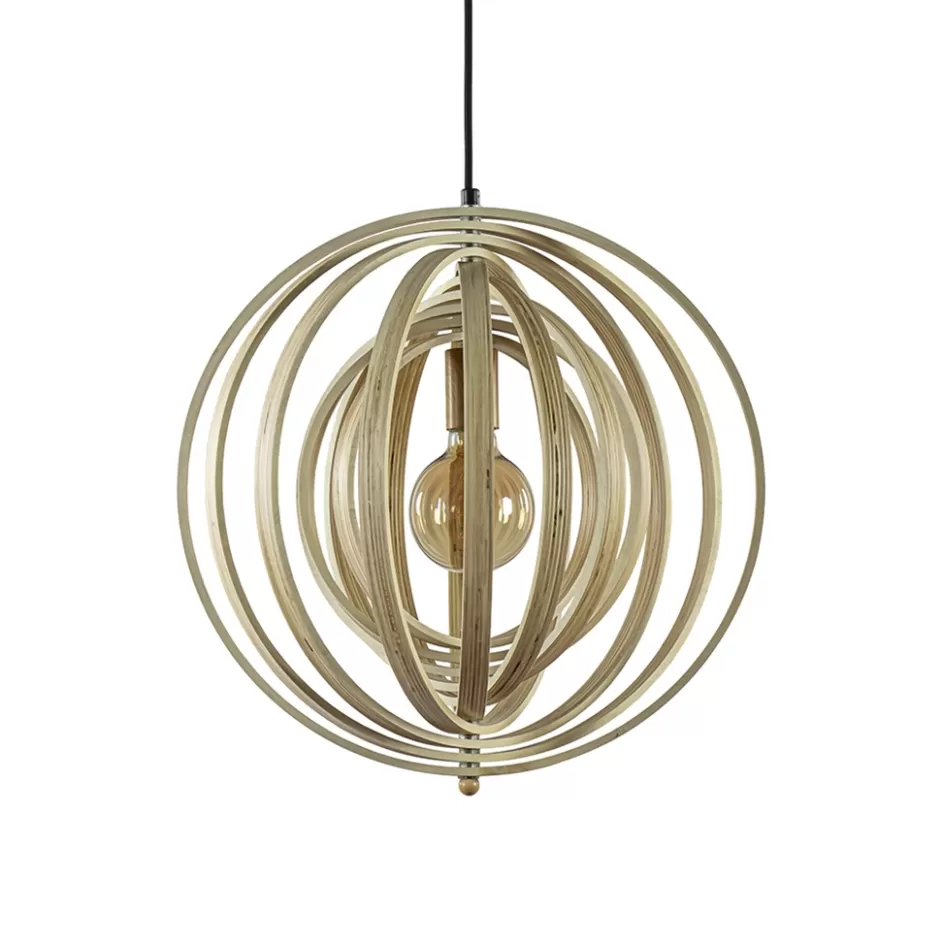 Hanglampen | Eettafellampen>Straluma Hanglamp Woody 44 hout naturel