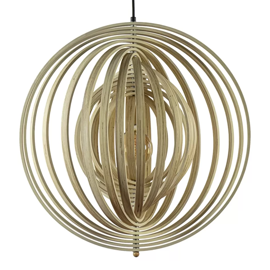 Eettafellampen | Woonkamerlampen>Straluma Hanglamp Woody 59 hout naturel