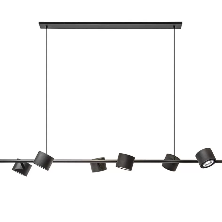 Hanglampen | Kantoorverlichting>Straluma Hanglamp zwart 6L spot incl. gu10-111