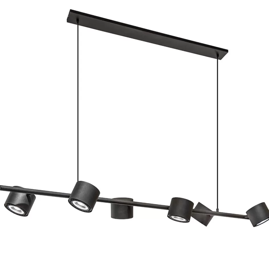 Hanglampen | Kantoorverlichting>Straluma Hanglamp zwart 6L spot incl. gu10-111