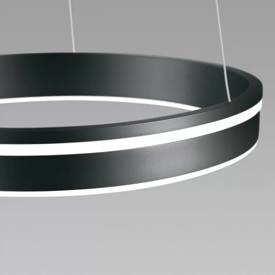 Hanglampen | Smart lampen>Straluma Hanglamp zwart ring 60cm + afst.bed.CCT