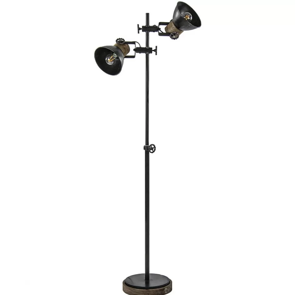 Light and Living | Industriële Verlichting>Straluma Industriële vloerlamp Jody metaal met hout