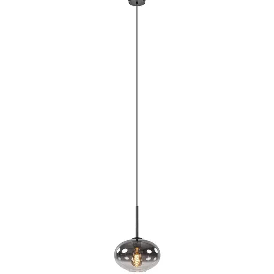 Hanglampen | Luxe Verlichting>Straluma Kleine hanglamp smoke glas gradient met zwart