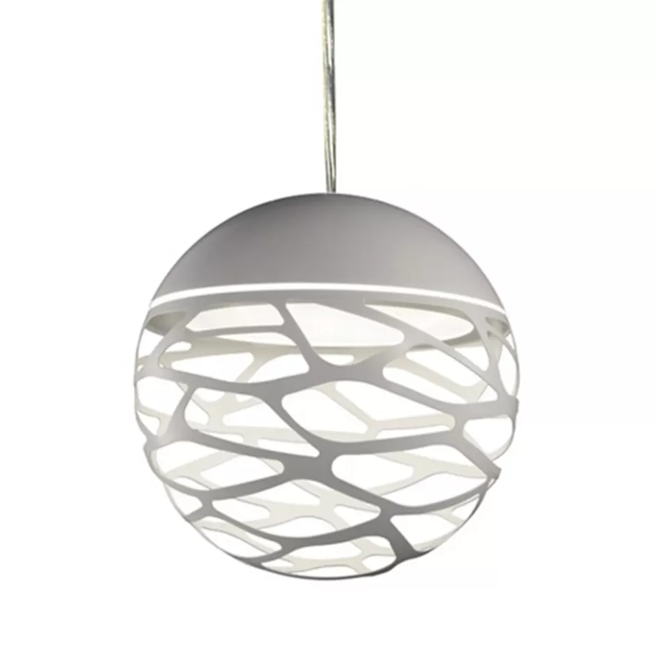 Hanglampen | Nachtkastlampen>Straluma Kleine ronde design hanglamp Kelly wit