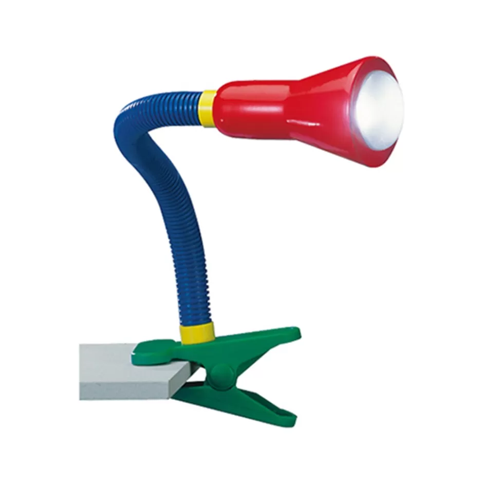 Kinderlampen | Bureaulampen>Straluma Klemlamp kinderkamer rood/blauw/groen