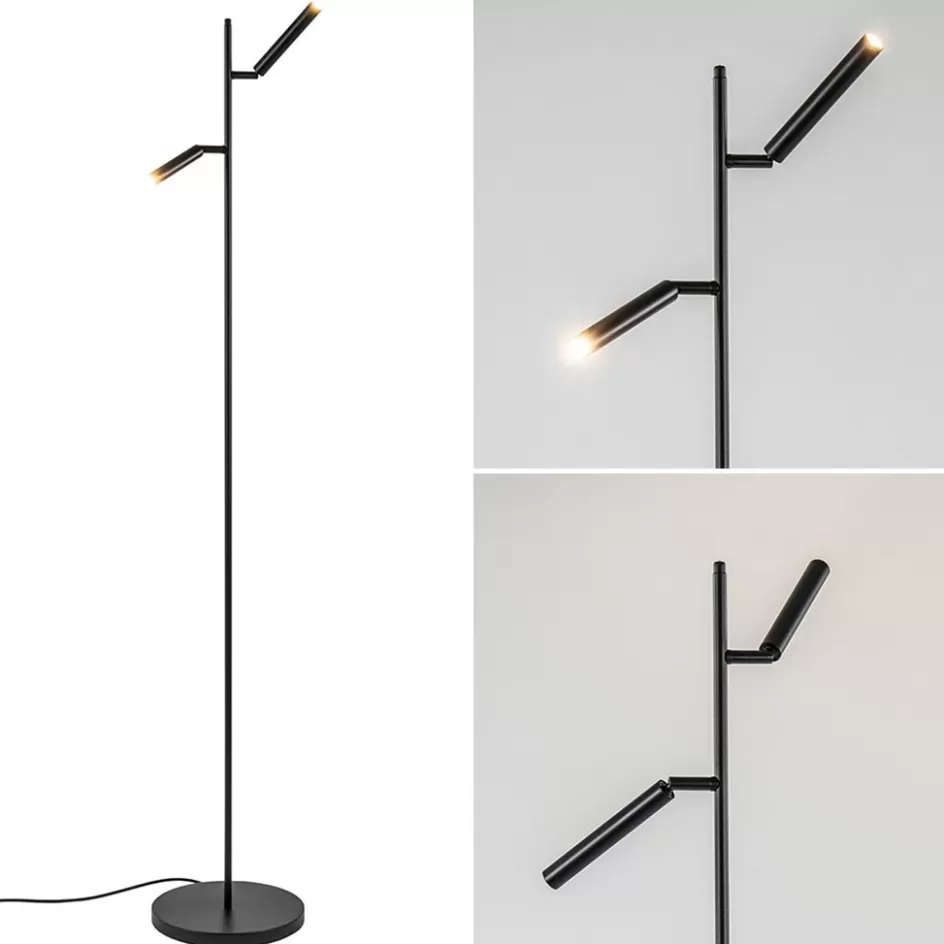 Vloerlampen | Leeslampen>Straluma Leeslamp Flute 2l zwart dim-to-warm