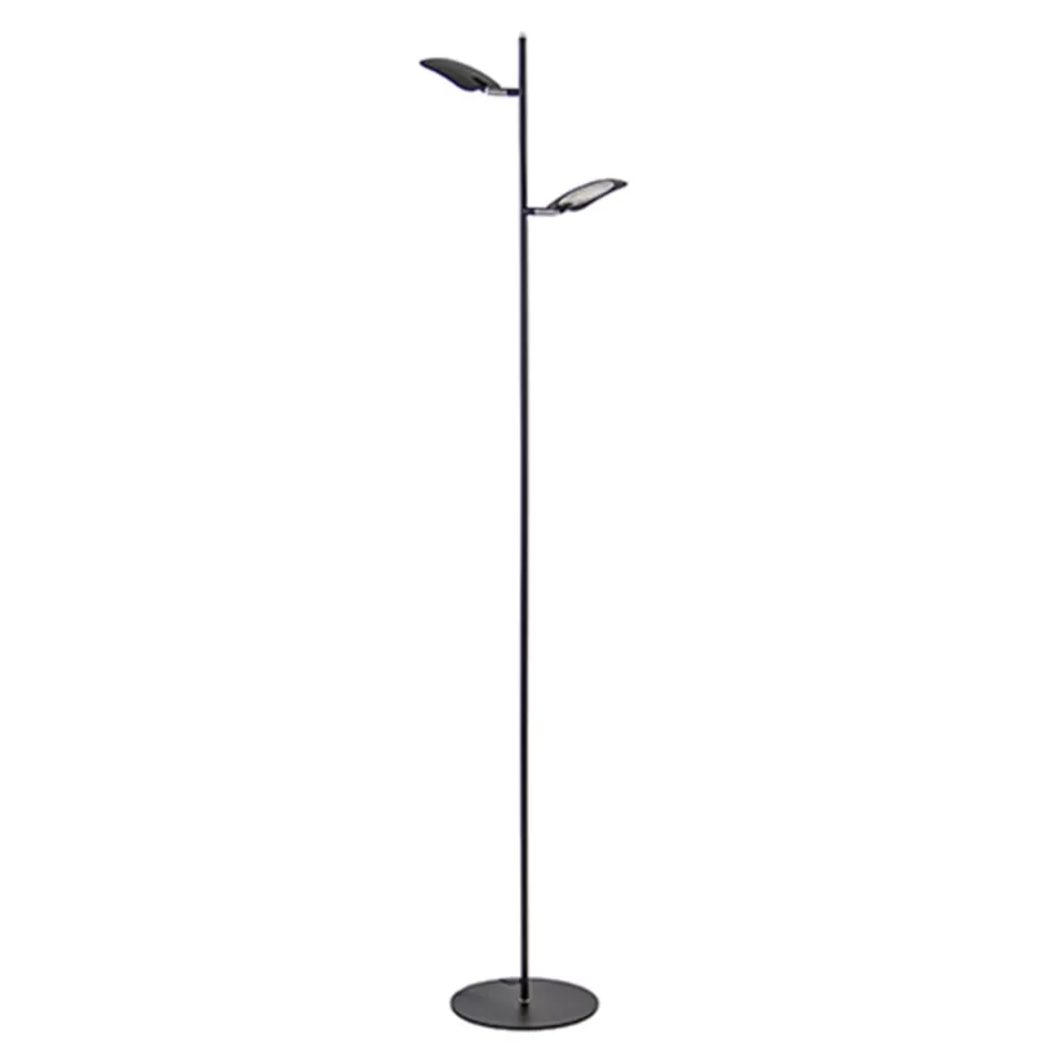 Vloerlampen | Leeslampen>Straluma Leeslamp Raggio 2L zwart 3-step dim