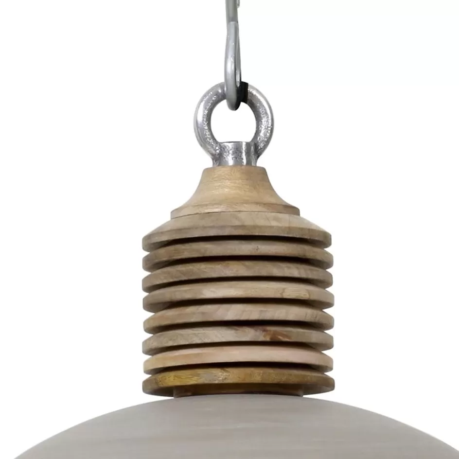 Eettafellampen | Light and Living>Straluma Light & Living hanglamp Avery grijs/hout