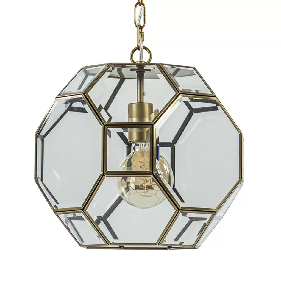 Light and Living | Keukenverlichting>Straluma Light & Living hanglamp Lennox brons met helder glas