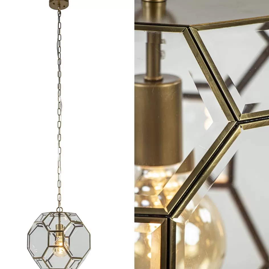 Light and Living | Keukenverlichting>Straluma Light & Living hanglamp Lennox brons met helder glas