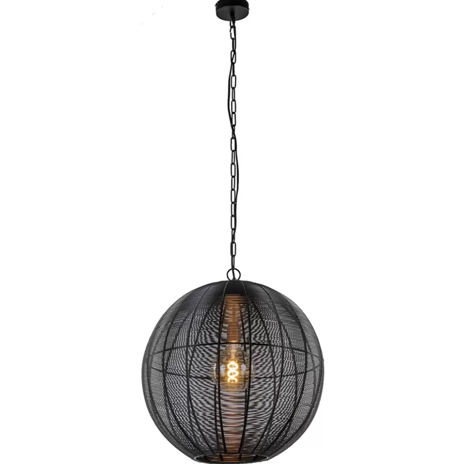 Eettafellampen | Draadlampen>Straluma Light and Living hanglamp Amarah rond mat zwart