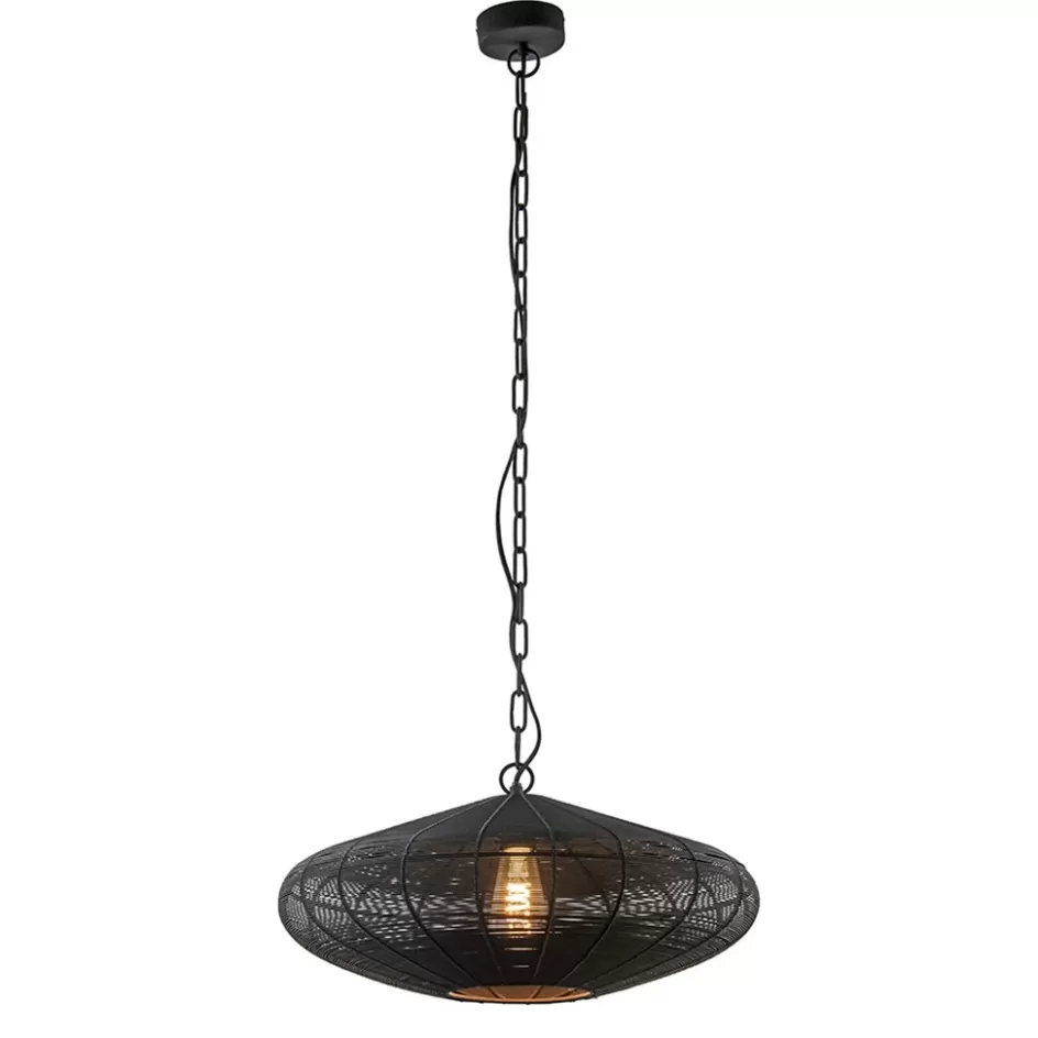 Hanglampen | Eettafellampen>Straluma Light and Living hanglamp Bahoto mat zwart 51 cm